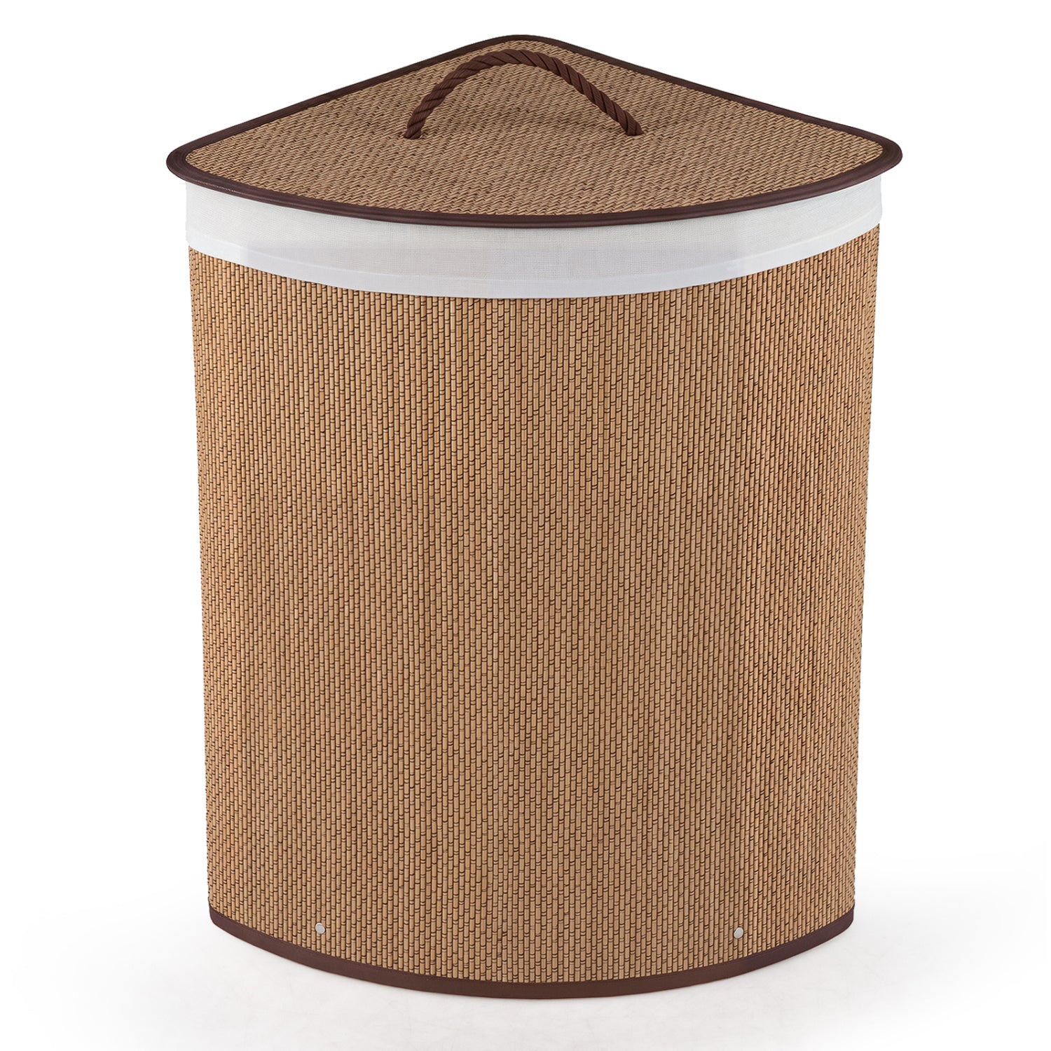 15 Gal Capacity Bamboo Laundry Hamper with Removable Liner, Brown Laundry Baskets at Gallery Canada