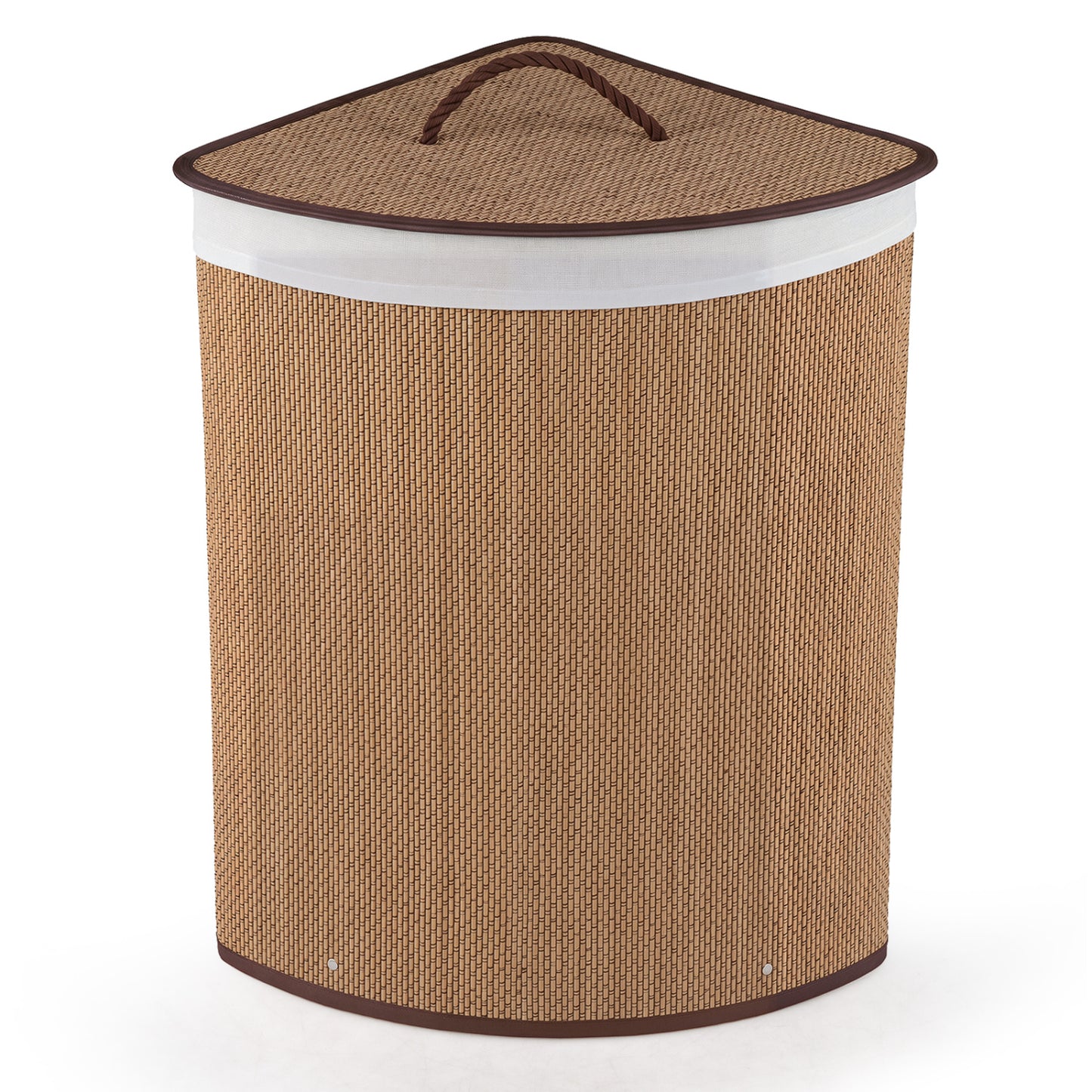 15 Gal Capacity Bamboo Laundry Hamper with Removable Liner, Brown Laundry Baskets at Gallery Canada