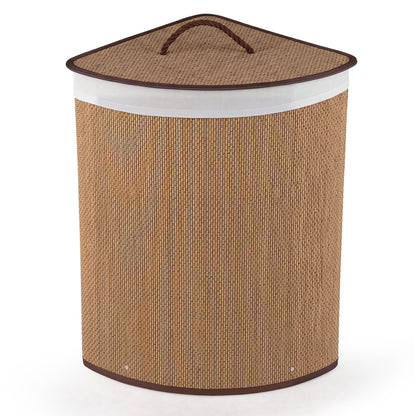 15 Gal Capacity Bamboo Laundry Hamper with Removable Liner, Brown Laundry Baskets at Gallery Canada