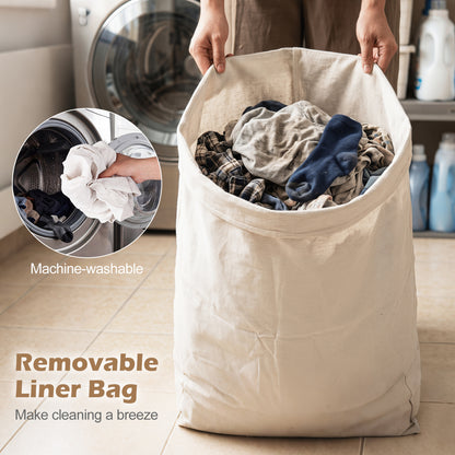 15 Gal Capacity Bamboo Laundry Hamper with Removable Liner, Brown Laundry Baskets at Gallery Canada