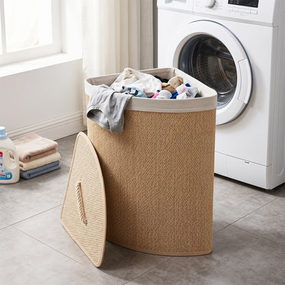 15 Gal Capacity Bamboo Laundry Hamper with Removable Liner-Natrual, Natural Laundry Baskets at Gallery Canada
