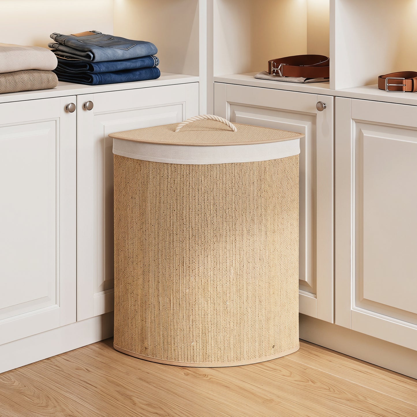 15 Gal Capacity Bamboo Laundry Hamper with Removable Liner-Natrual, Natural Laundry Baskets at Gallery Canada