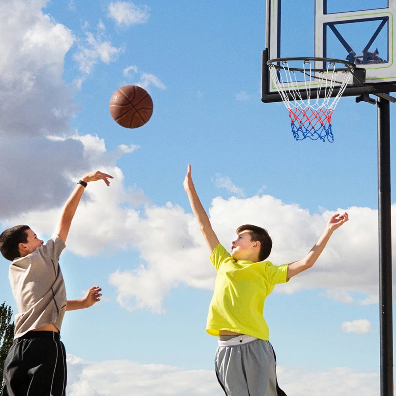 15 Inch Basketball Rim Replacement, All Weather Net, Black Sport Equipments at Gallery Canada