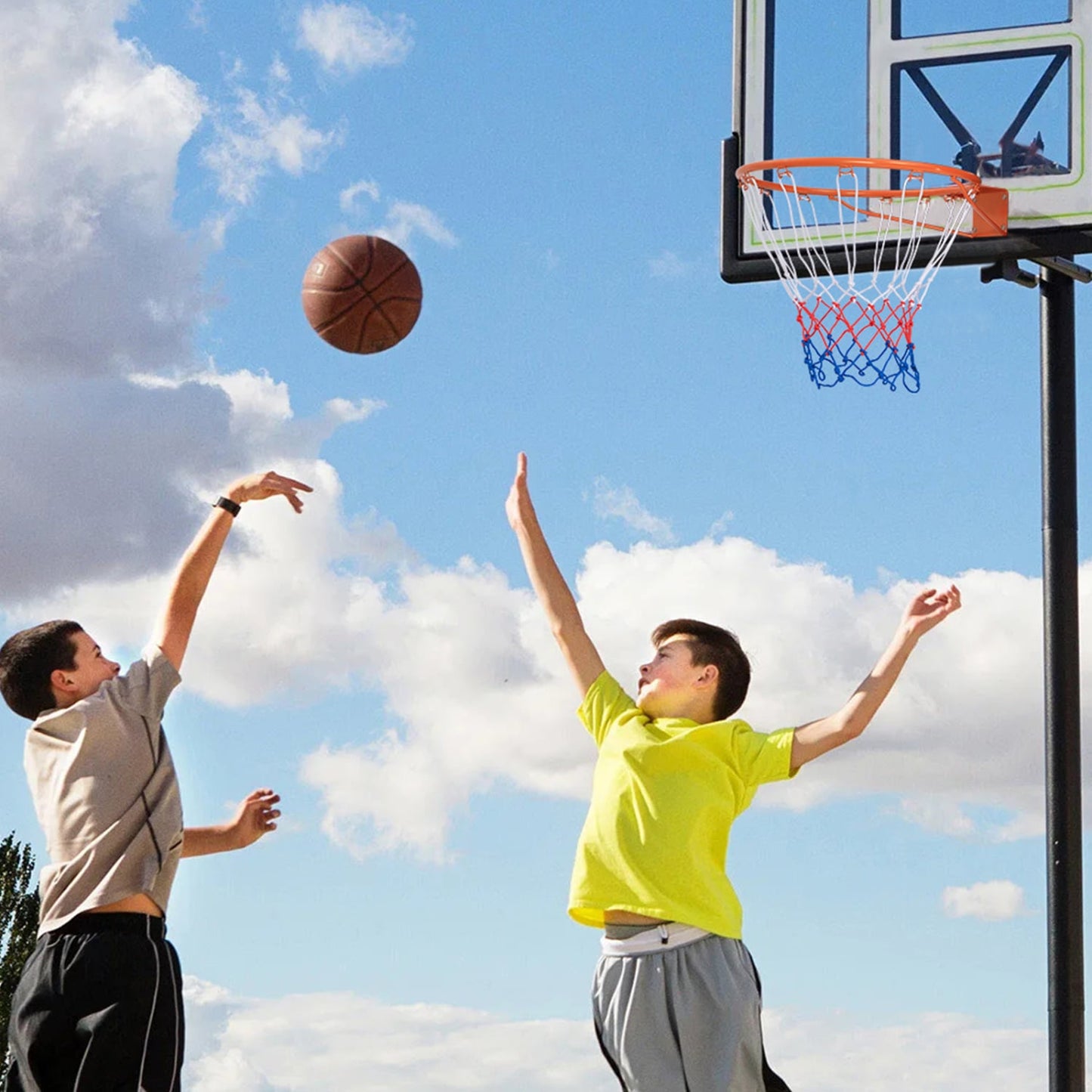 15 Inch Basketball Rim, All Weather Net, Orange Sport Equipments at Gallery Canada