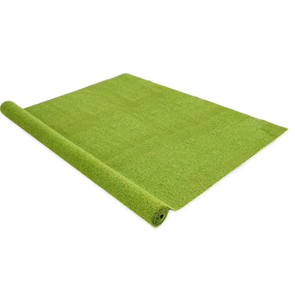 15 x 7 Feet Artificial Turf Rug with Low 0.75 inch Pile Height Decorative Fencing & Flooring Green at Gallery Canada