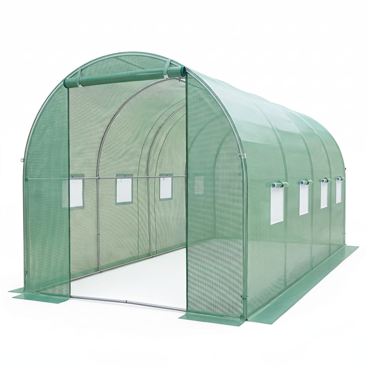 Serre tunnel de 4,5x2,1x2,1 m, verte