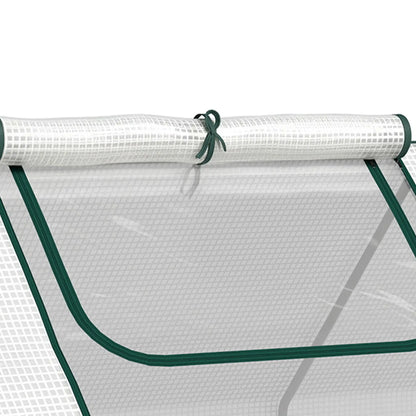 6' x 3' x 3' Portable Mini Greenhouse, 2 PE Covers, Steel Frame, White Mini Greenhouses at Gallery Canada