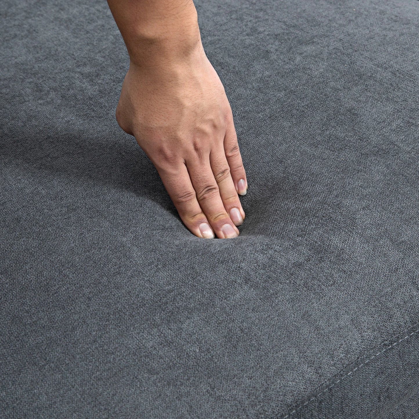 U Shape Couch, Double Chaise Lounge, 4 Seater Sofa, Wooden Legs, Dark Grey 3-Seater Sofas at Gallery Canada