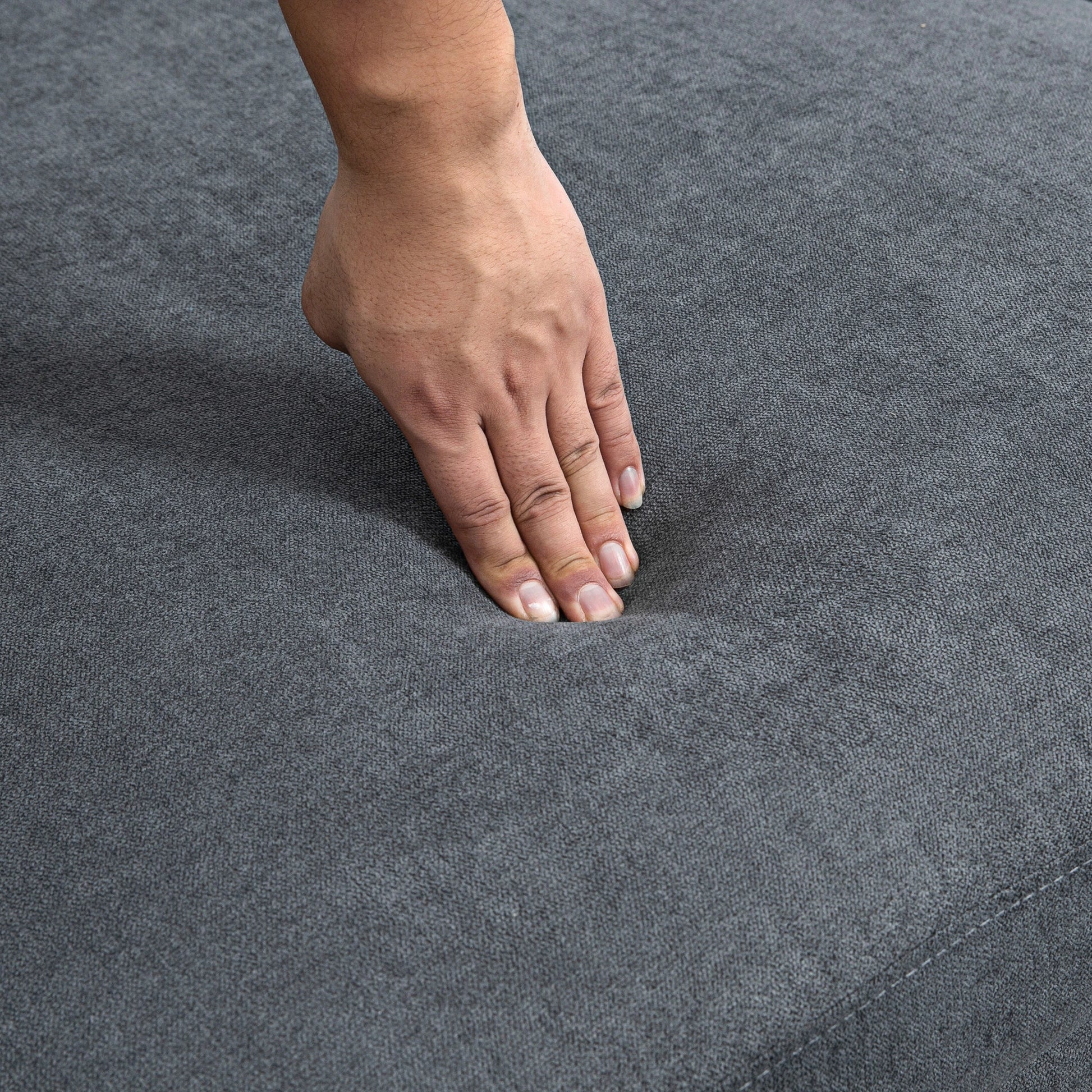 U Shape Couch, Double Chaise Lounge, 4 Seater Sofa, Wooden Legs, Dark Grey 3-Seater Sofas at Gallery Canada