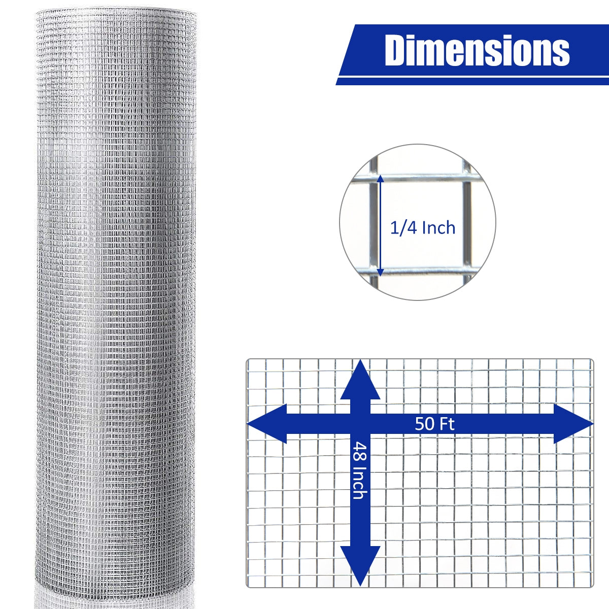 Hardware Cloth Galvanized Chicken Wire Welded Fence Mesh Roll Decorative Fencing & Flooring at Gallery Canada