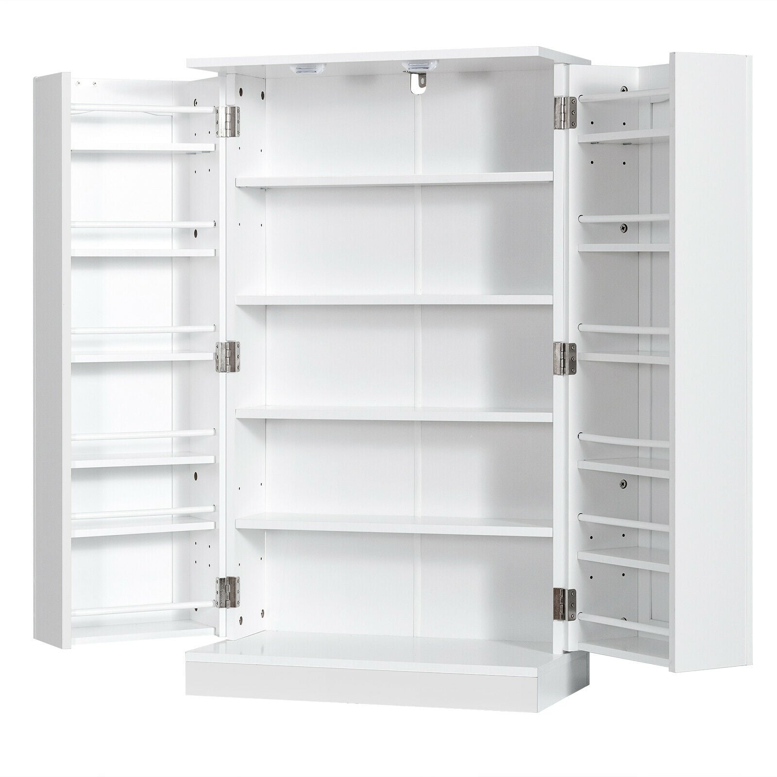 2-Door Kitchen Storage Cabinet Pantry Cabinet with 6 Adjustable Shelves, White Sideboards Cabinets & Buffets at Gallery Canada