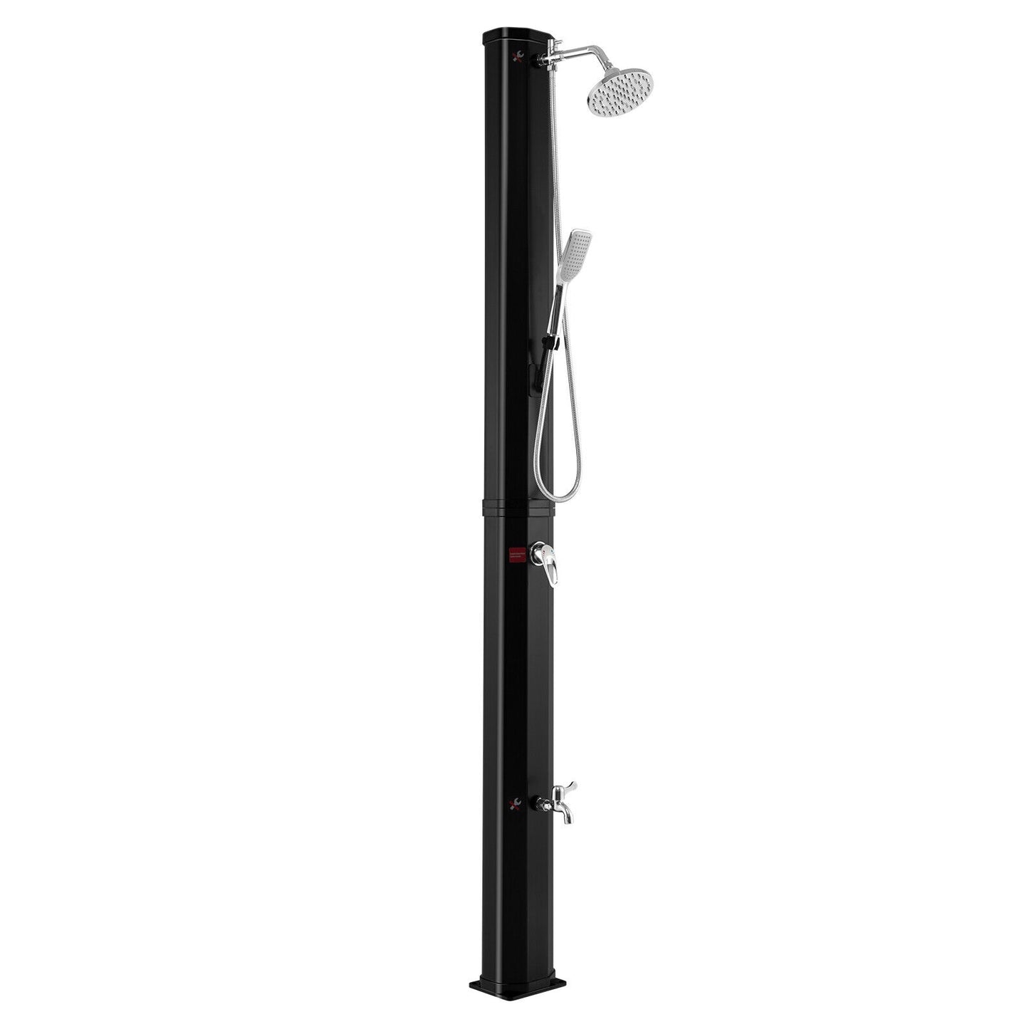 7.2 Feet 9.3 Gallon Solar Heated Shower, Hand Foot Tap, Black Portable Toilets & Showers at Gallery Canada