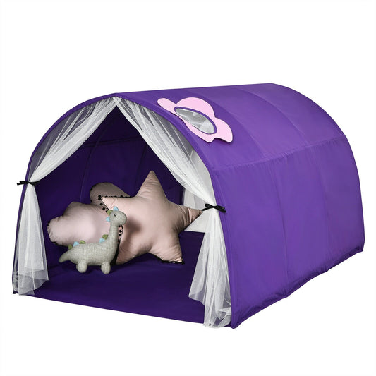 Kids Galaxy Starry Sky Dream Portable Play Tent with Double Net Curtain, Purple