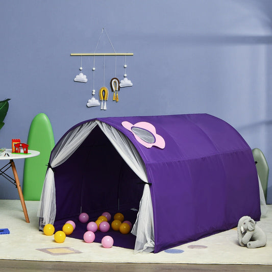 Kids Galaxy Starry Sky Dream Portable Play Tent with Double Net Curtain, Purple - Gallery Canada