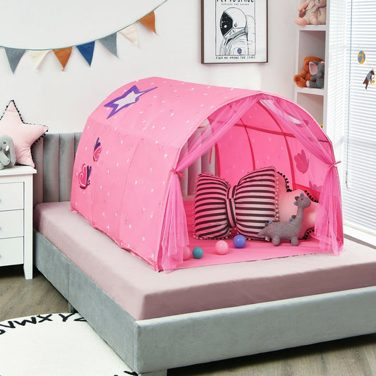 Kids Galaxy Starry Sky Dream Portable Play Tent with Double Net Curtain, Pink - Gallery Canada