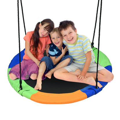 40-Inch Flying Saucer Tree Swing, Easy Installation, Multicolor