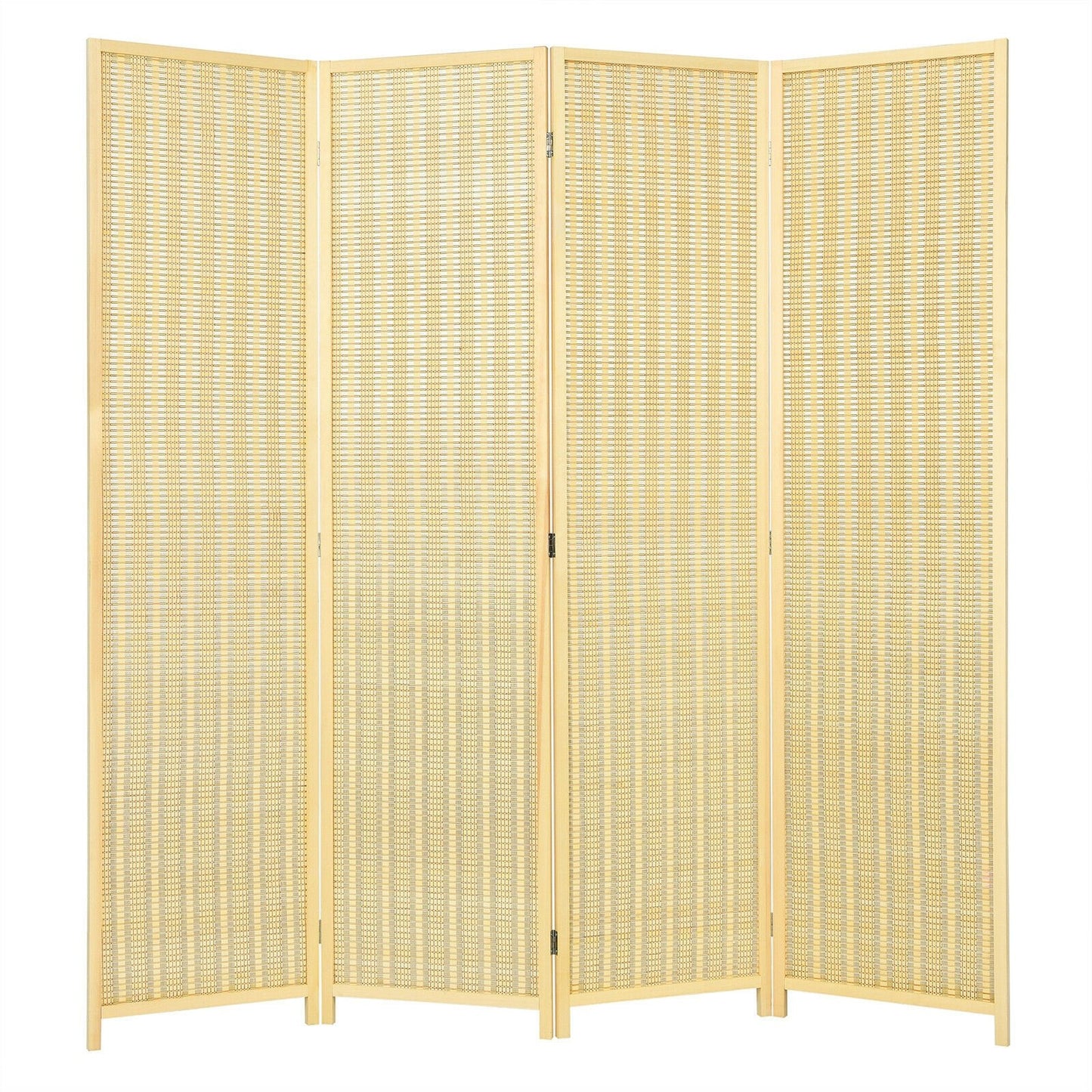 6 ft 4 Panel Portable Folding Room Divider Screen, Natural at Gallery Canada