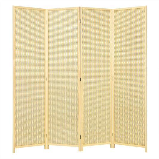 6 ft 4 Panel Portable Folding Room Divider Screen, Natural - Gallery Canada