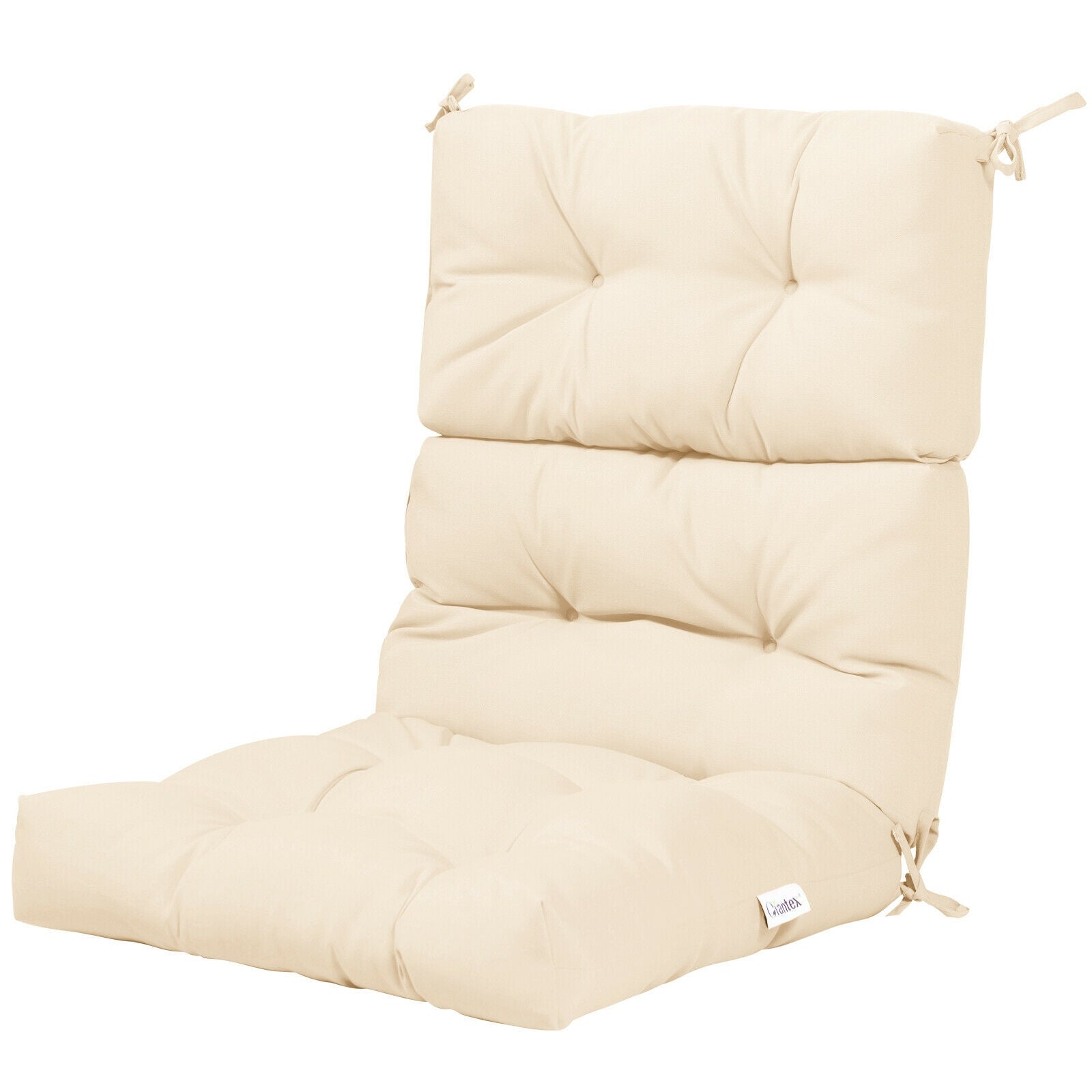 22 x 44 Inch Tufted Outdoor Patio Chair Seating Pad, Beige Outdoor Furniture Accessories at Gallery Canada