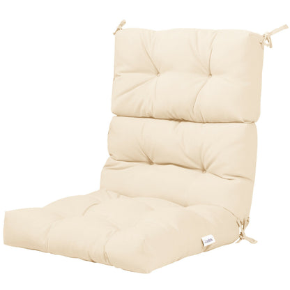 22 x 44 Inch Tufted Outdoor Patio Chair Seating Pad, Beige Outdoor Furniture Accessories at Gallery Canada