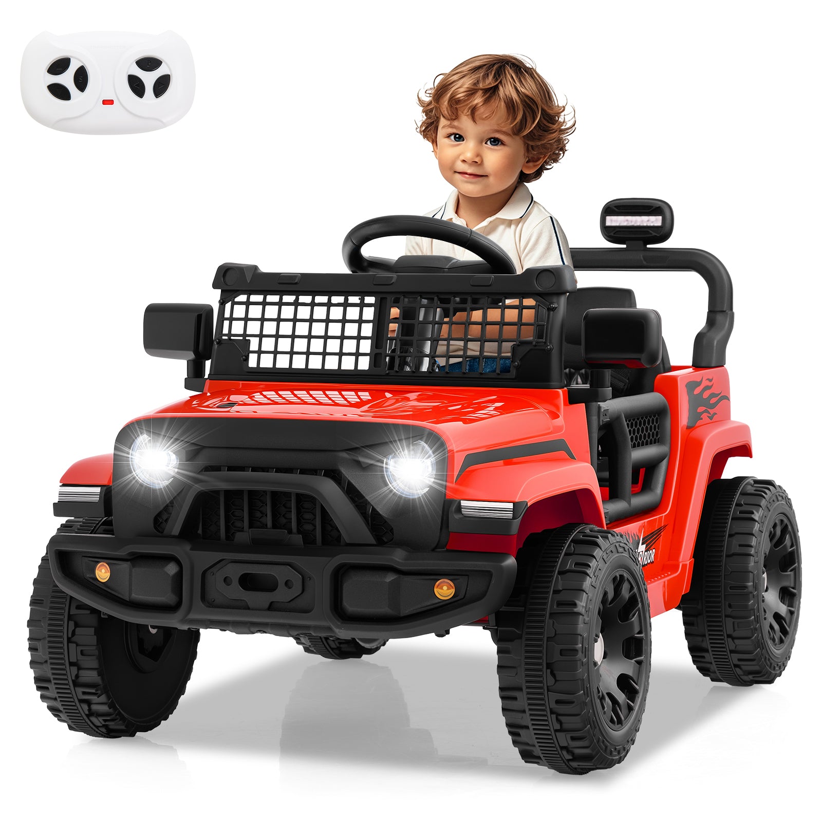 12V Kids Ride on Truck Car Battery Powered Electric Vehicle, Red Powered Ride On Toys at Gallery Canada