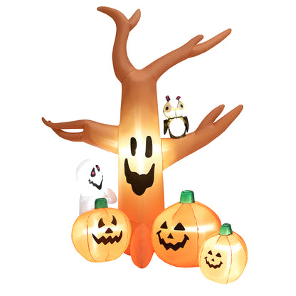 8 Feet Halloween Inflatable Dead Tree, LED Lights, Orange Halloween Orange at Gallery Canada
