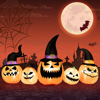 8 Feet Inflatable Pumpkin Halloween Yard Decoration, LED Lights, Orange Halloween at Gallery Canada
