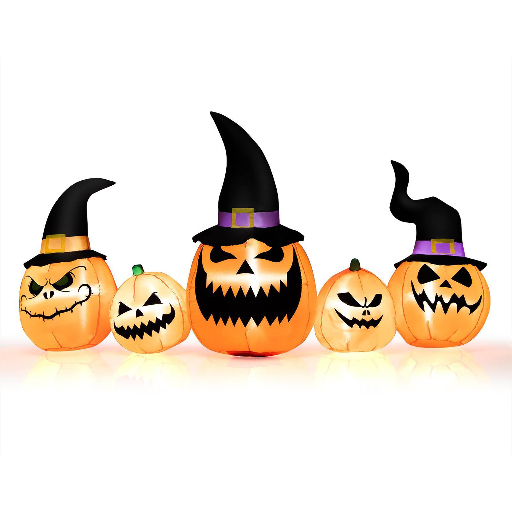 8 Feet Inflatable Pumpkin Halloween Yard Decoration, LED Lights, Orange Halloween Orange at Gallery Canada