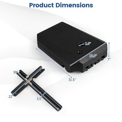 165 LBS Cantilever Umbrella Base with Wheels and Cross Base Outdoor Umbrella Bases at Gallery Canada