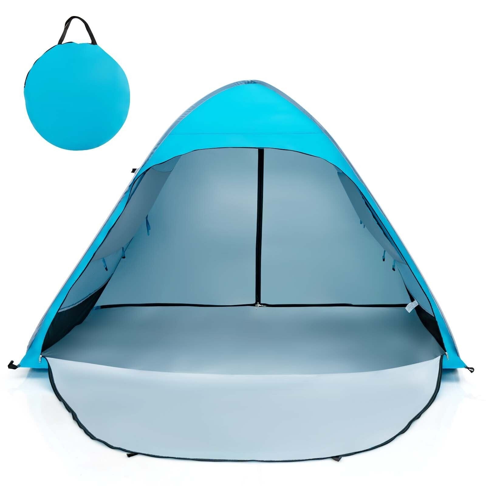 Automatic Pop-up Beach Tent with Carrying Bag, Blue - Gallery Canada