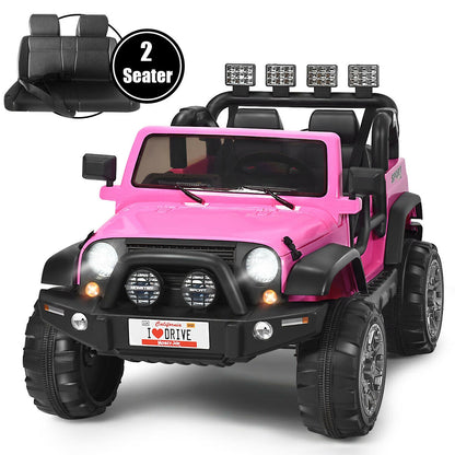 12V 2-Seater Ride on Car Truck with Remote Control and Storage Room, Pink Powered Ride On Toys at Gallery Canada