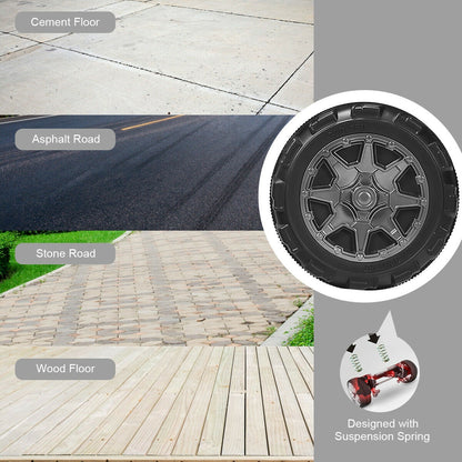 12V 2-Seater Ride on Car Truck with Remote Control and Storage Room, White Powered Ride On Toys at Gallery Canada