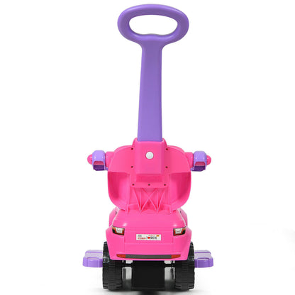 3 in 1 Ride on Push Car Toddler Stroller Sliding Car with Music, Pink Push & Pedal Ride On Toys at Gallery Canada