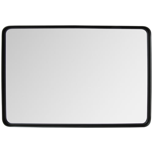 Rectangular Wall Mount Bathroom Mirror, Solid Steel Frame, L, Black