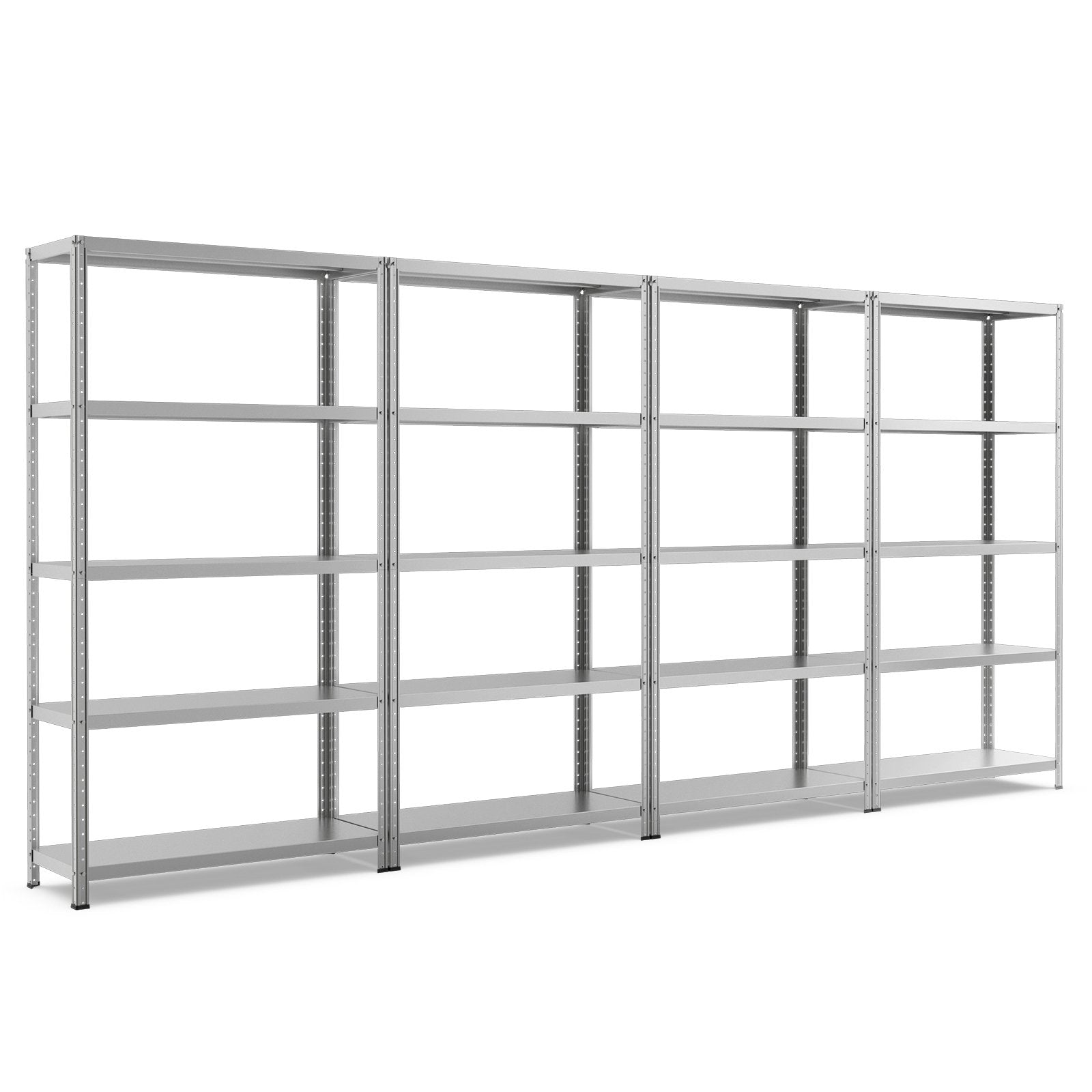 5-Tier Adjustable Storage Shelves with Foot Pads, Gray - Gallery Canada