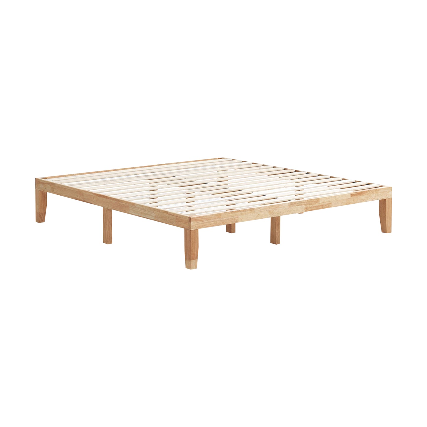 14 Inch King Size Wood Platform Bed Frame, Natural Simple Bed Frame at Gallery Canada
