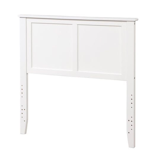 Solid Wood Flat Panel Headboard for Twin-size Bed, White - Gallery Canada