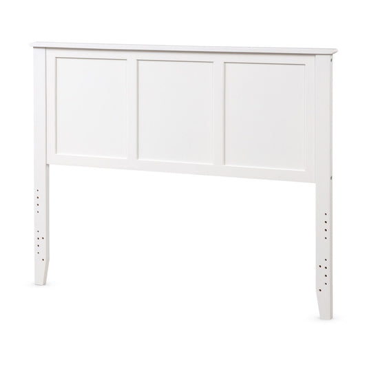 Full Wood Headboard Flat Panel with Pre-drilled Holes and Height Adjustment, White - Gallery Canada