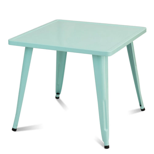 27-Inch Kids Square Steel Table Play Learn Activity Table, Blue