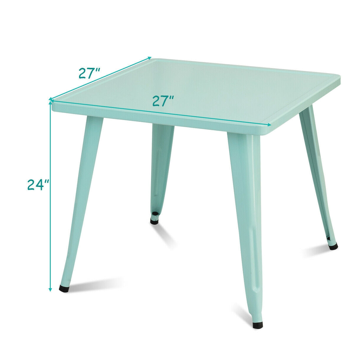 27-Inch Kids Square Steel Table Play Learn Activity Table, Blue Kids Table & Chair Sets at Gallery Canada