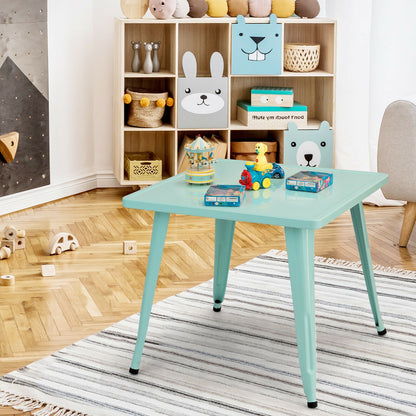 27-Inch Kids Square Steel Table Play Learn Activity Table, Blue Kids Table & Chair Sets at Gallery Canada