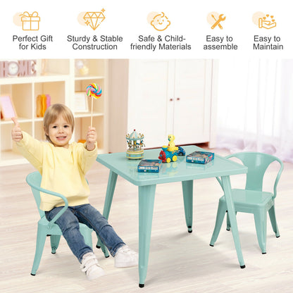 27-Inch Kids Square Steel Table Play Learn Activity Table, Blue Kids Table & Chair Sets at Gallery Canada