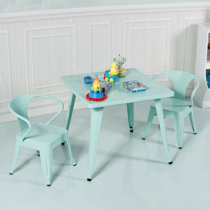 27-Inch Kids Square Steel Table Play Learn Activity Table, Blue Kids Table & Chair Sets at Gallery Canada