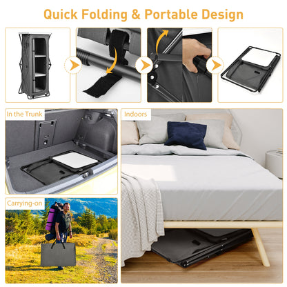 Folding Pop-Up Cupboard, Compact Camping Storage Cabinet, XL, Gray Camping Furniture at Gallery Canada