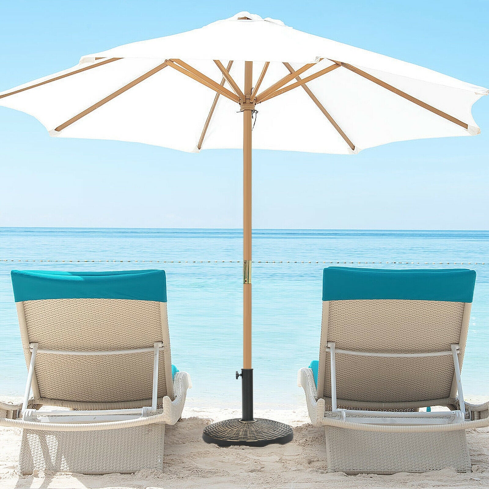 27 lbs Patio Market Umbrella Base Stand, Bronze Outdoor Umbrella Bases at Gallery Canada