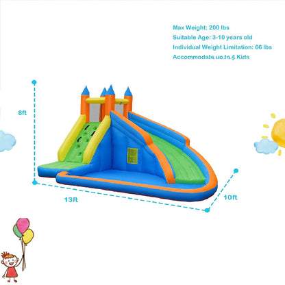 Kids Inflatable Water Slide Bouncing House with Carrying Bag and 480W Blower Bounce House at Gallery Canada