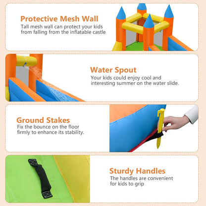 Kids Inflatable Water Slide Bouncing House with Carrying Bag and 480W Blower Bounce House at Gallery Canada