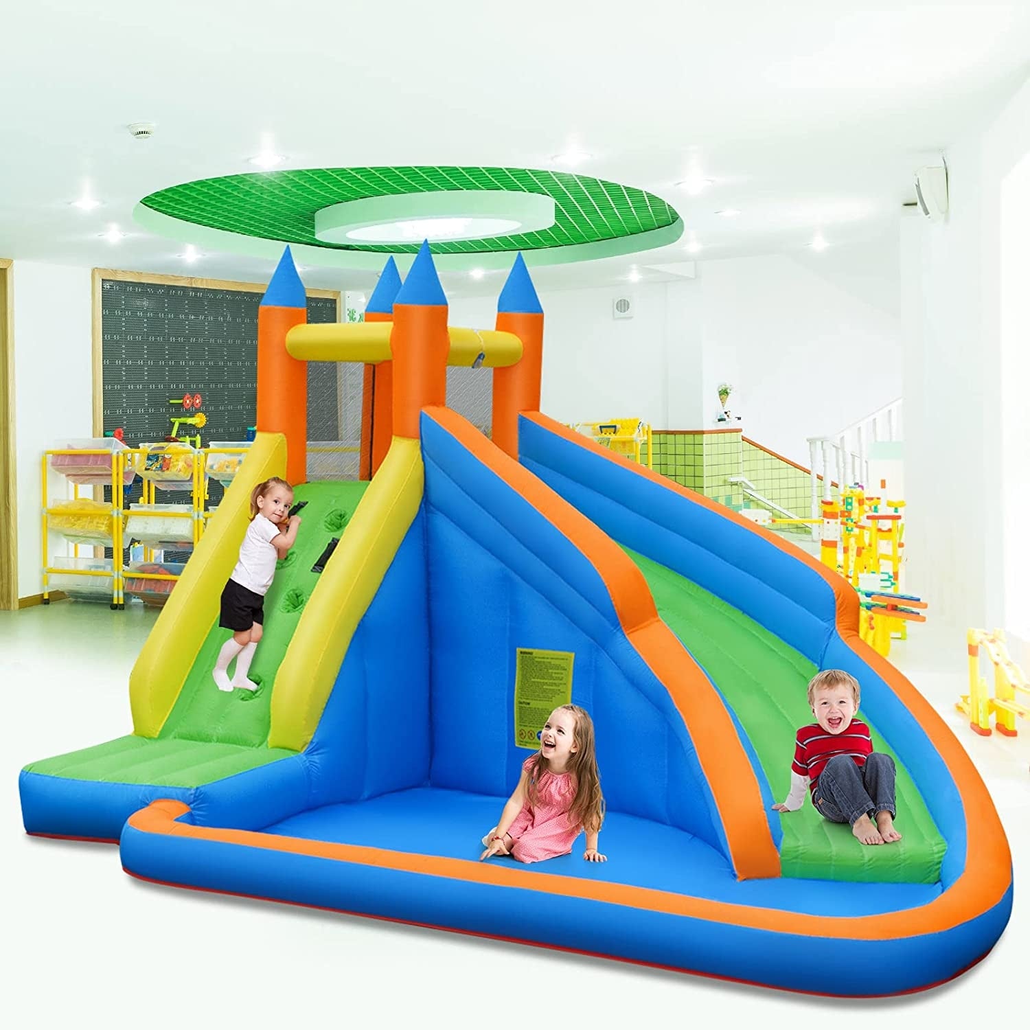 Kids Inflatable Water Slide Bouncing House with Carrying Bag and 480W Blower Bounce House at Gallery Canada