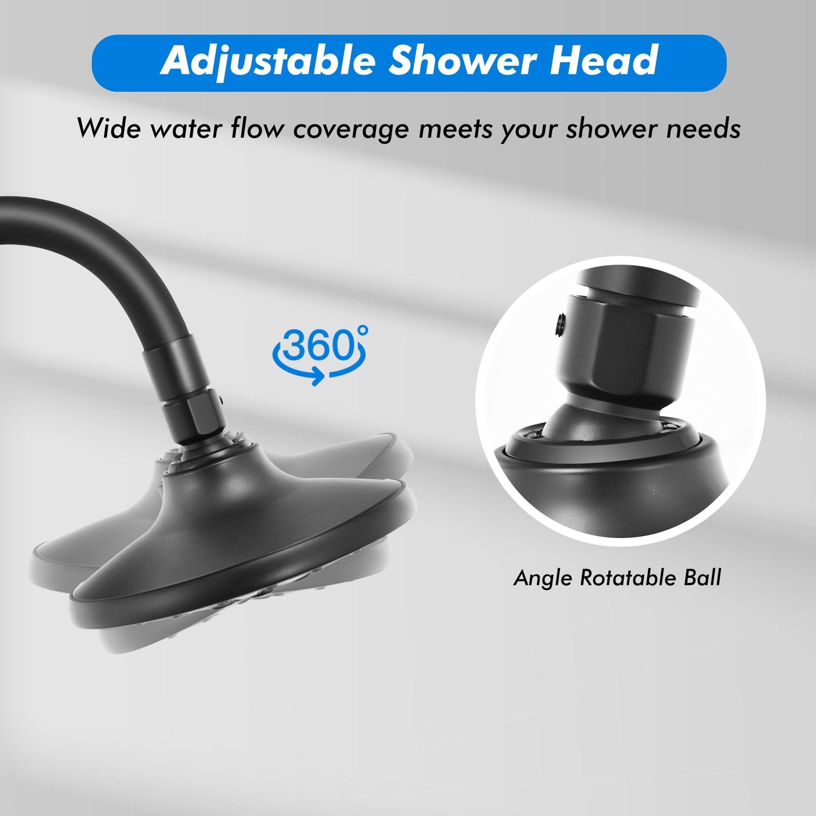 High Pressure Combo Handheld Shower Head, Black at Gallery Canada