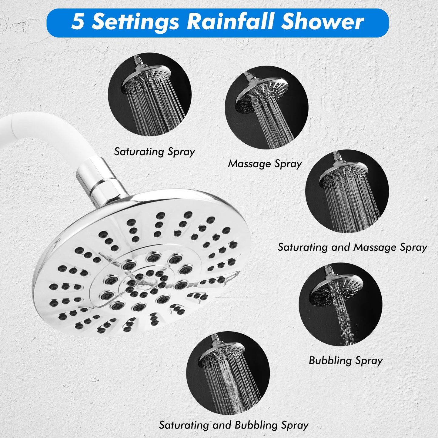 High Pressure Combo Handheld Shower Head, White at Gallery Canada